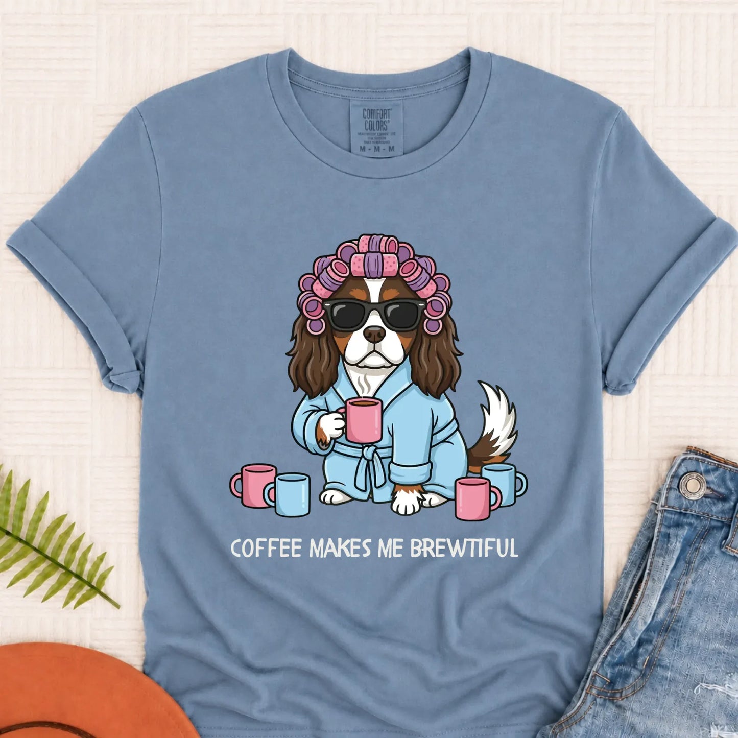 T-Shirt Blue Jean / S Custom Cavalier Funny Coffee Unisex TShirt
