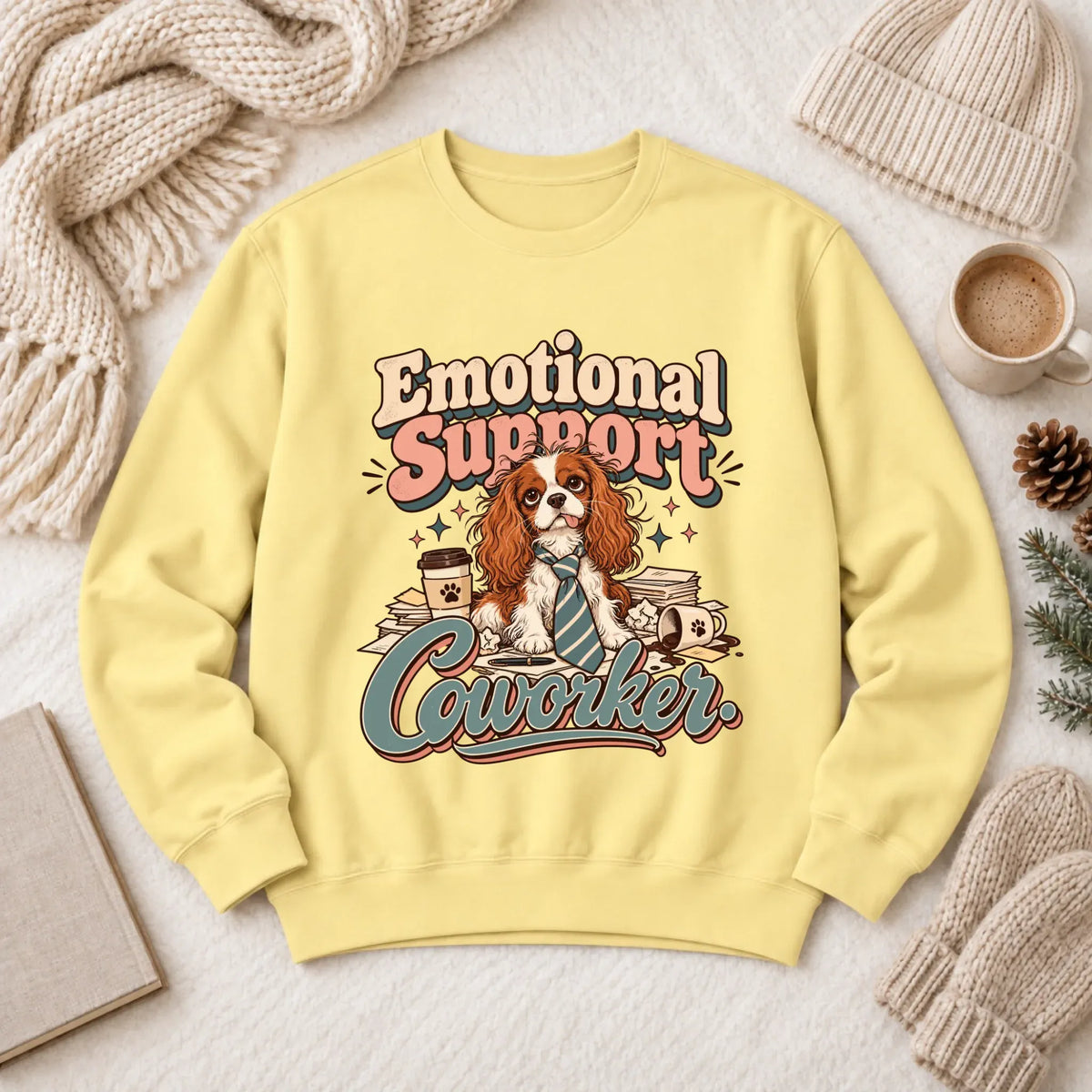 Customizer 1466 LW Sweatshirt Light / Butter / S Custom Cavalier Funny Coworker Unisex Sweatshirt