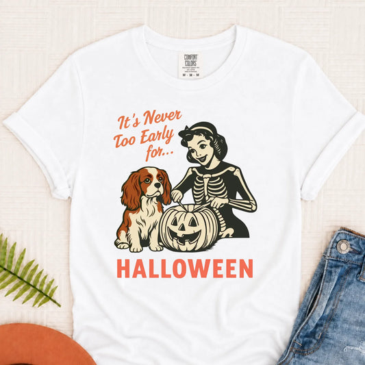 Custom Cavalier Funny Halloween Unisex TShirt White