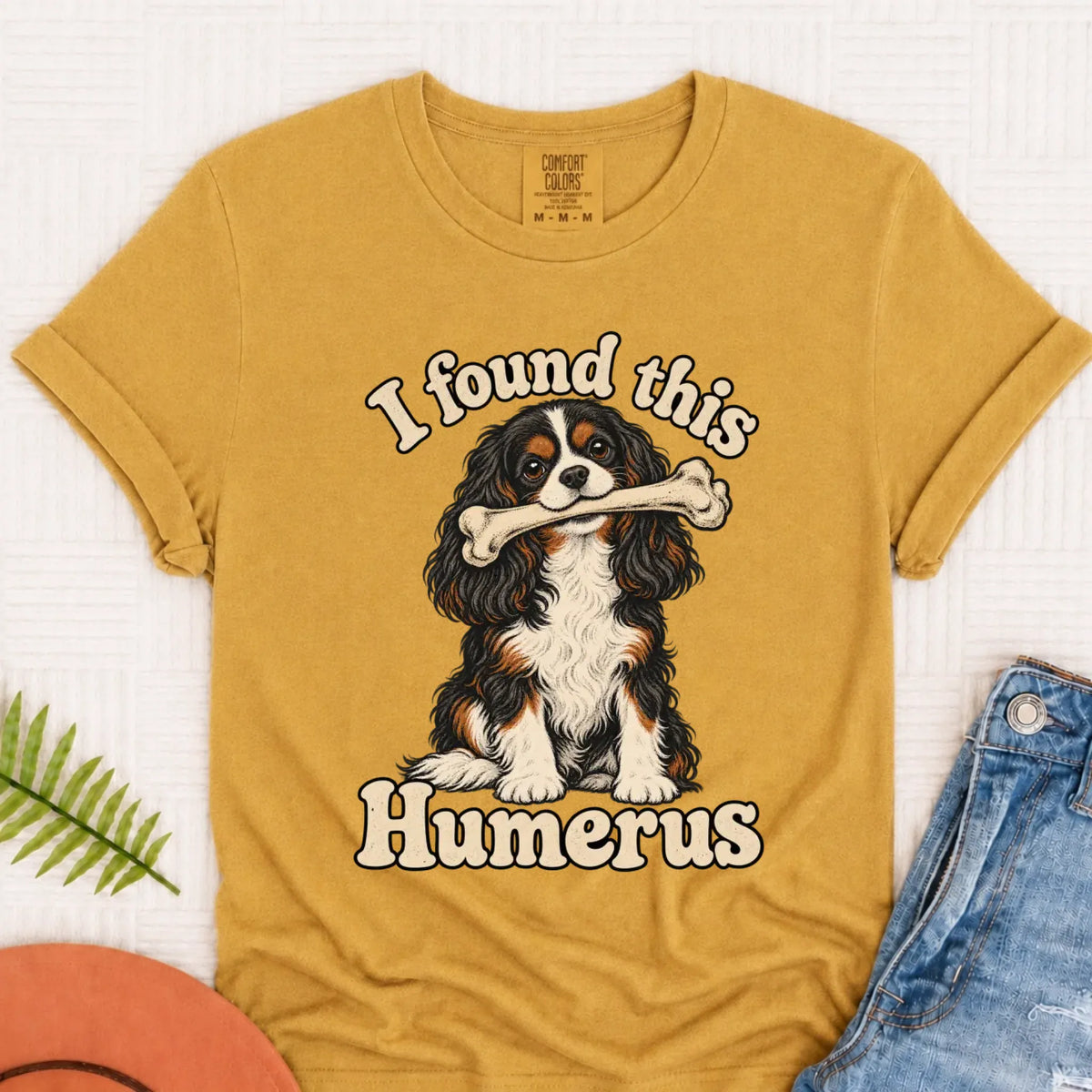 T-Shirt Mustard / S Custom Cavalier Humerus Bone Unisex Tshirt