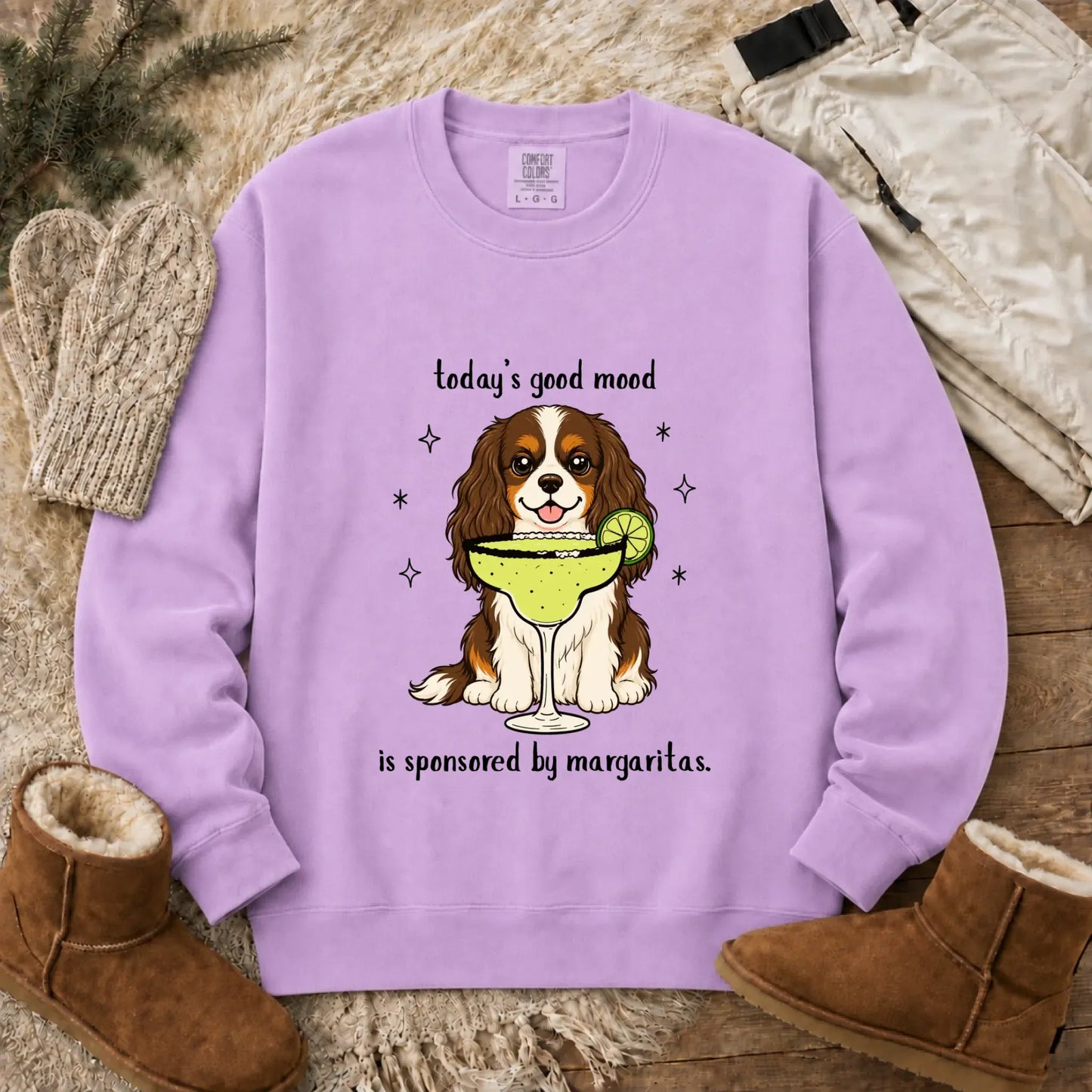 Custom Cavalier Margarita Drink Unisex Sweatshirt Orchid