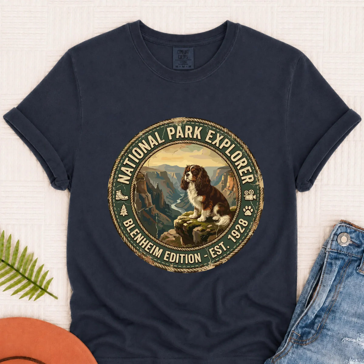 Custom Cavalier National Parks Hiking Unisex TShirt Pepper 3XL
