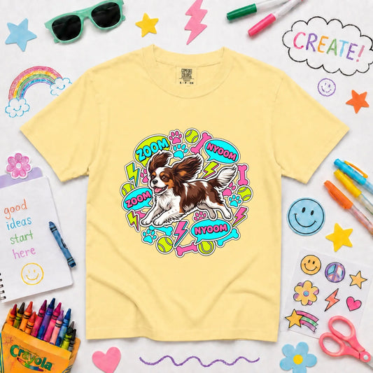 Youth Tshirt Butter / XS Custom Cavalier Neon Zoomies Unisex Youth TShirt