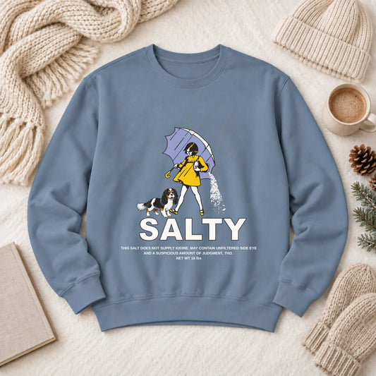 Custom Cavalier Salty Funny Unisex Sweatshirt Blue Jean