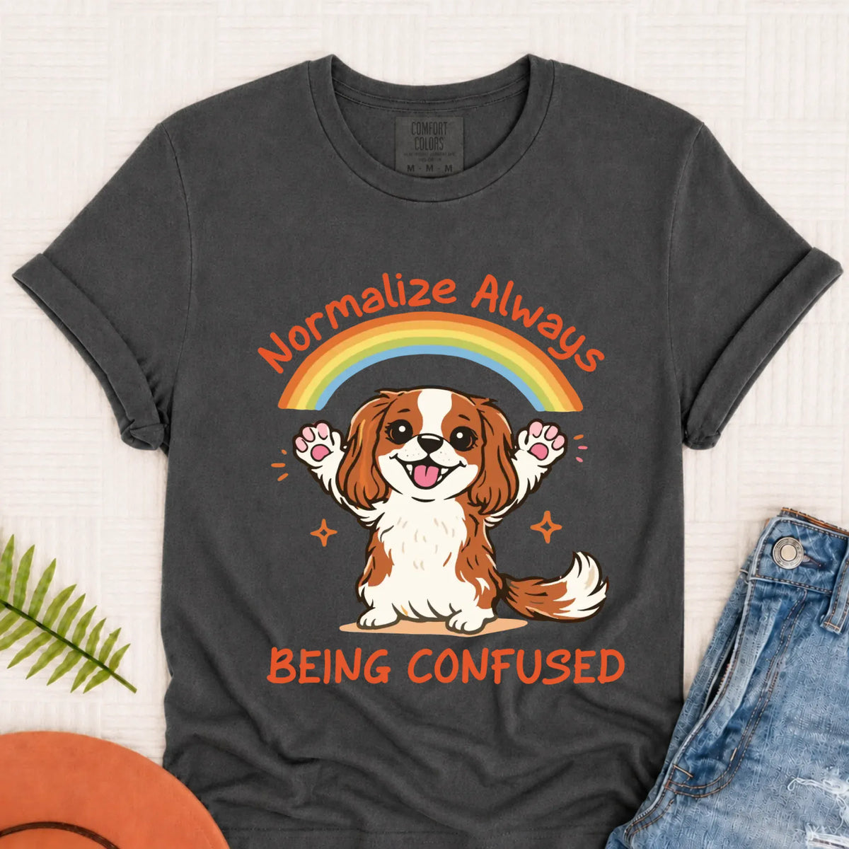 Custom Cavalier Sarcastic Confused Unisex TShirt Pepper