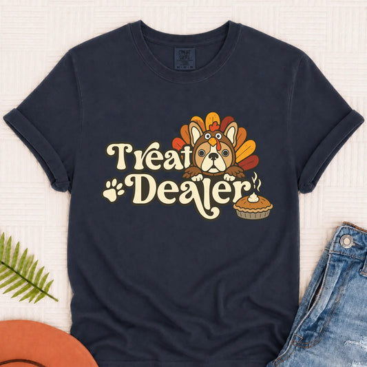 Custom Cavalier Thanksgiving Treat Dealer Unisex TShirt Pepper 3XL