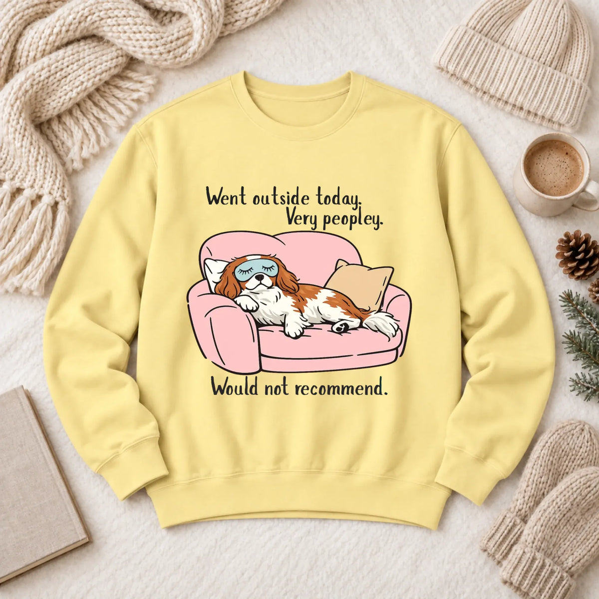 Custom Cavalier Too Peopley Unisex Sweatshirt Butter