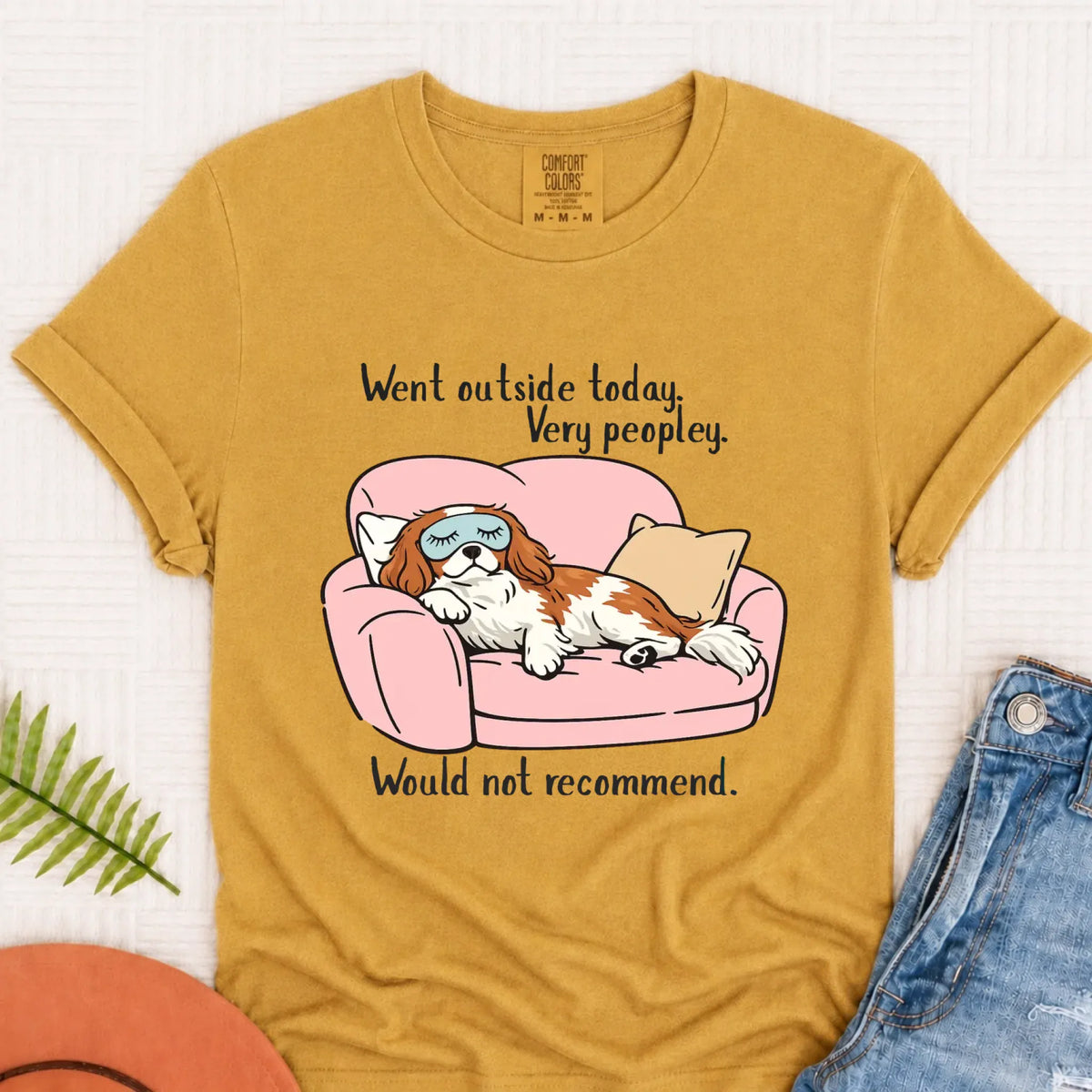 Custom Cavalier Too Peopley Unisex TShirt Mustard