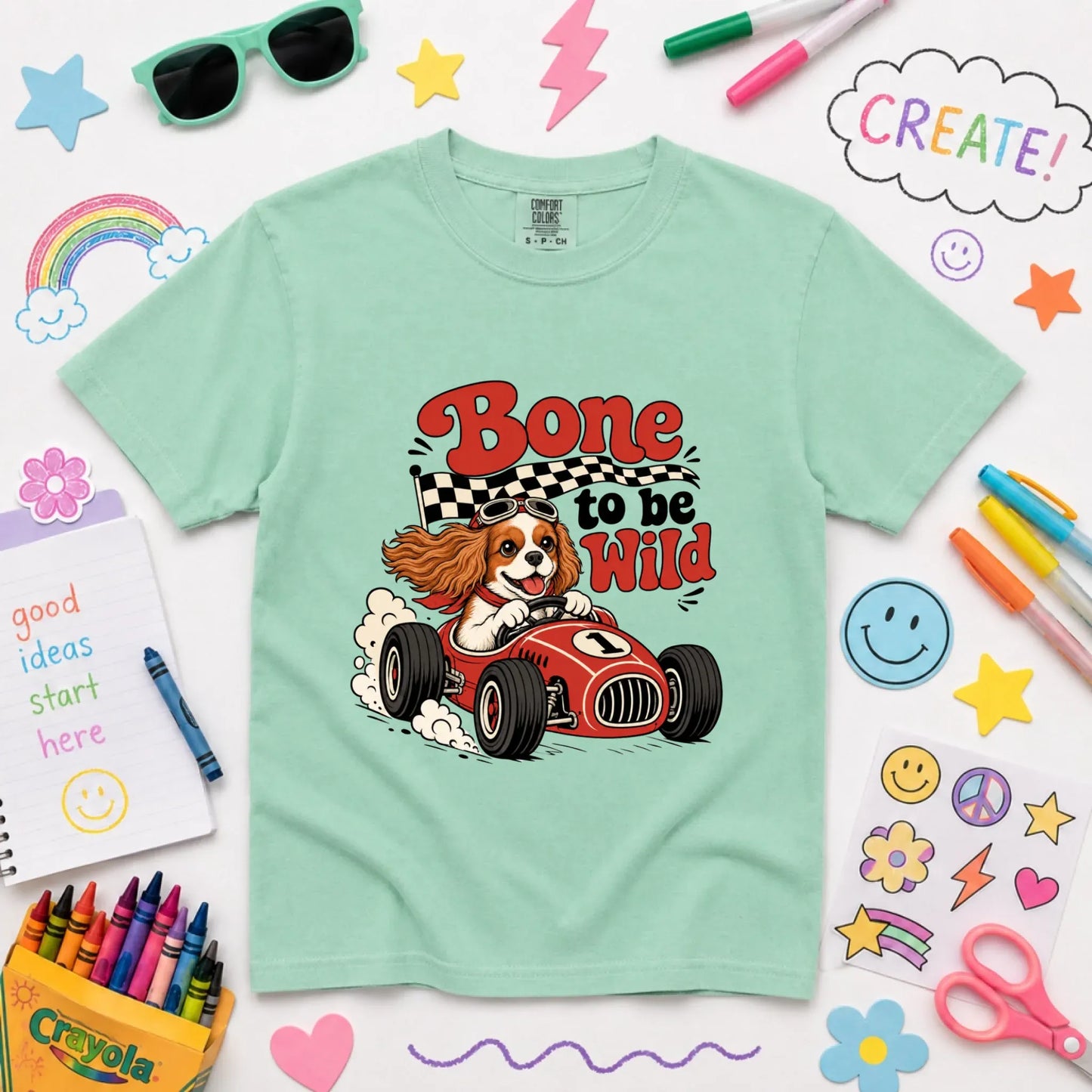 T-Shirt Island Reef / XS Custom Cavalier YOUTH Bone to Be Wild Race Car Unisex TShirt