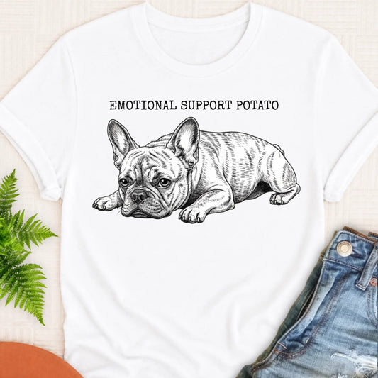 T-Shirt White / S Custom French Bulldog Potato Unisex TShirt