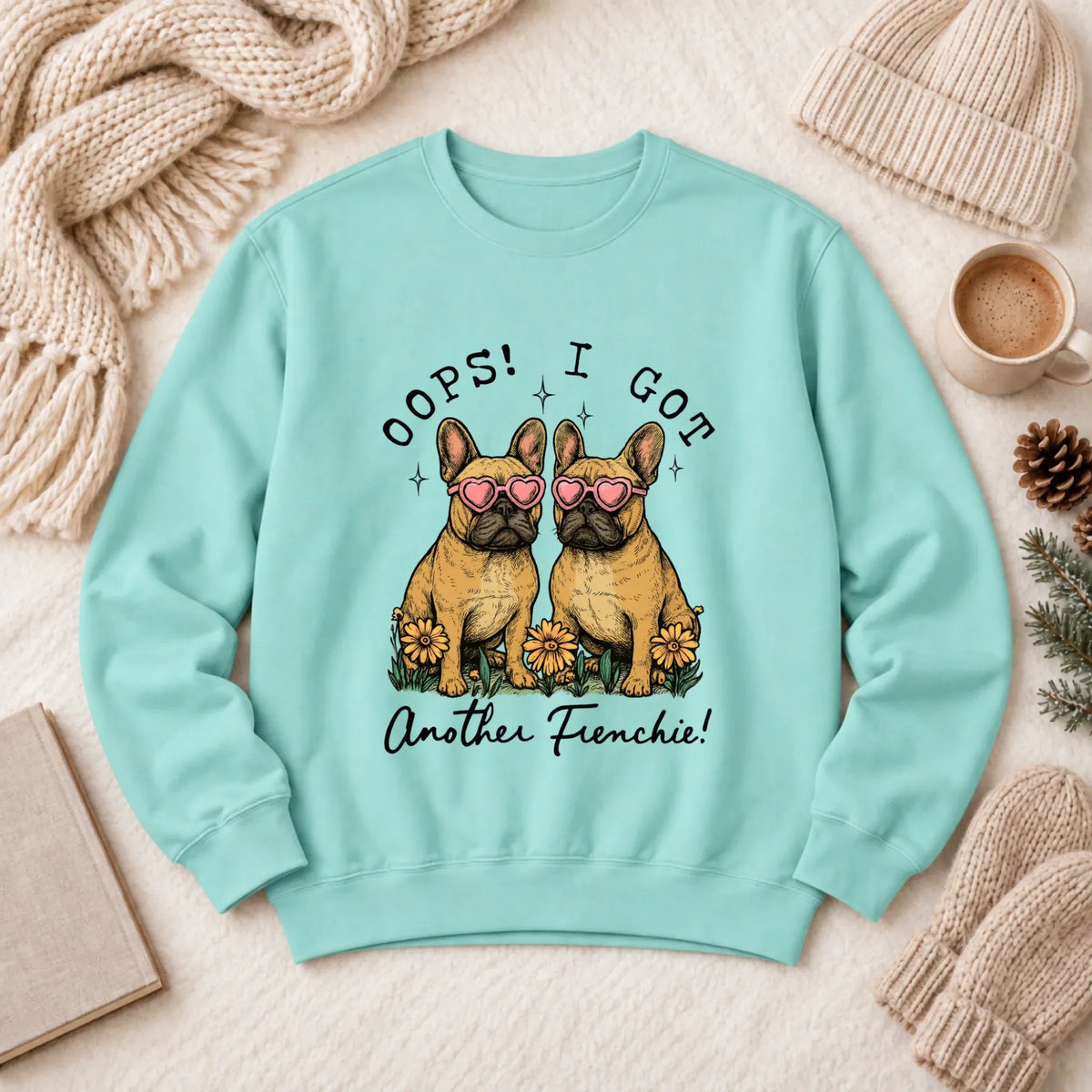 Custom Frenchie Bulldog Oops Funny Unisex Sweatshirt - Sweatshirt - Good Girl John