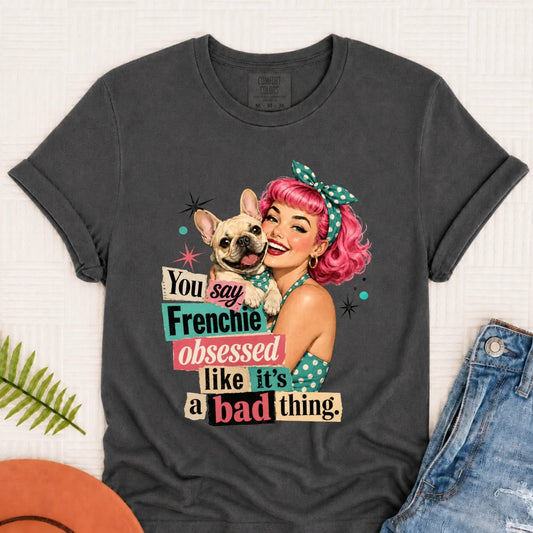 Custom Frenchie Bulldog Snarky Unisex TShirt Pepper