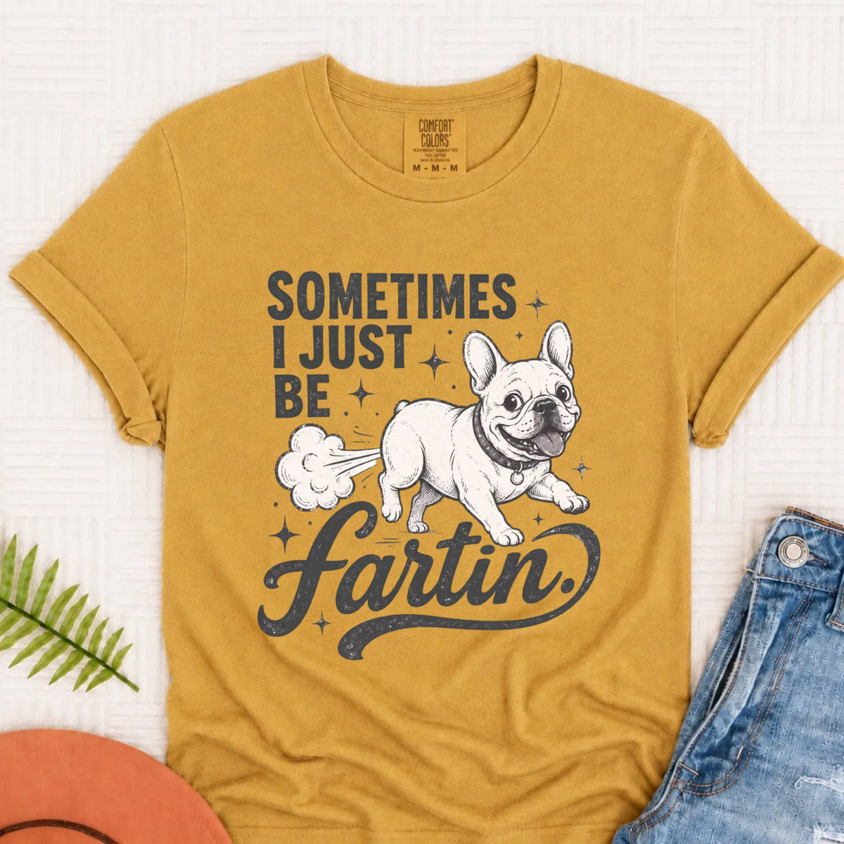 Customizer Monster Light 1717 / Mustard / S Custom Frenchie Funny Fartin' Unisex TShirt