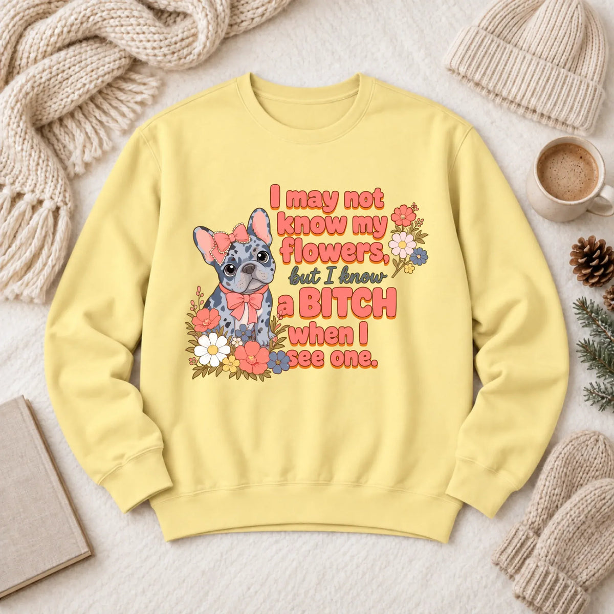 Custom Frenchie Funny Gardening Unisex Sweatshirt Butter