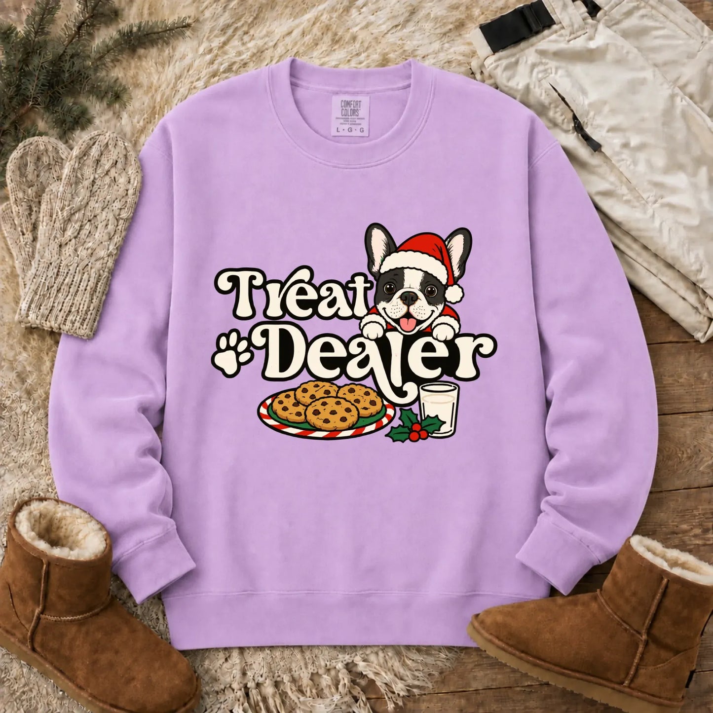 Sweatshirt Orchid / S Custom Frenchie Halloween Treat Dealer Unisex Sweatshirt