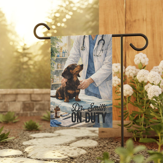 Dachshund Veterinarian Garden Flag