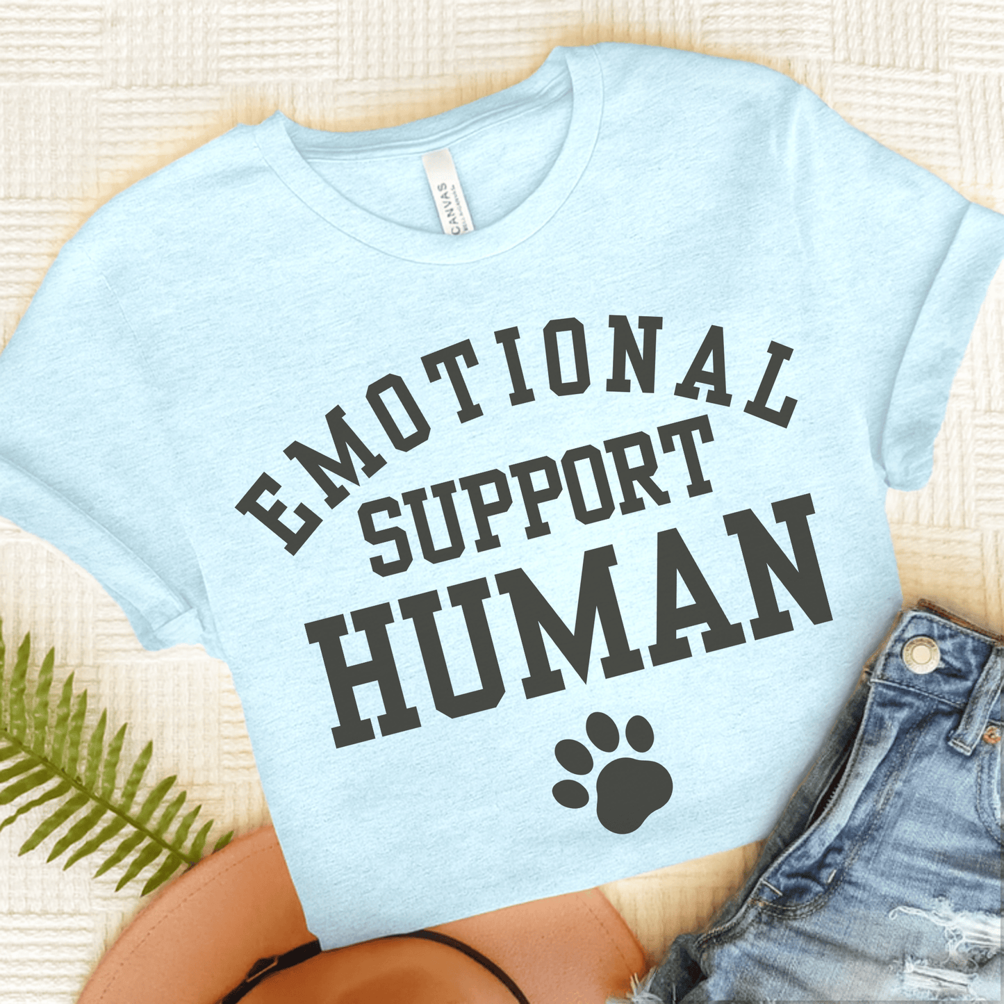 Goldie Dog Lover Emotional Support Human Unisex Tshirt Heather Ice Blue