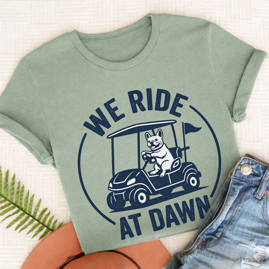 French Bulldog Golf Cart Unisex TShirt Bay