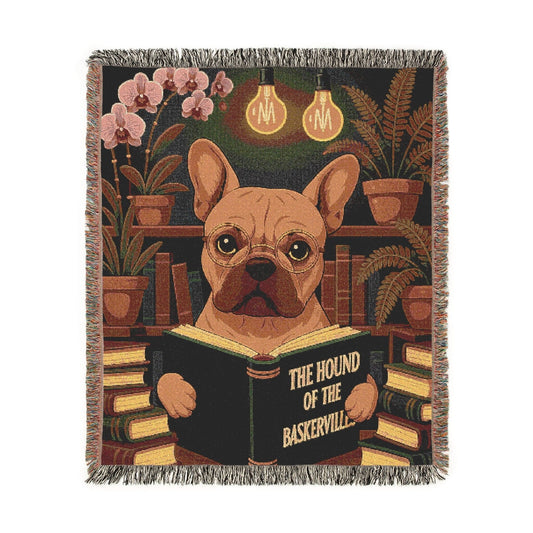 Fawn French Bulldog Baskervilles Throw Blanket