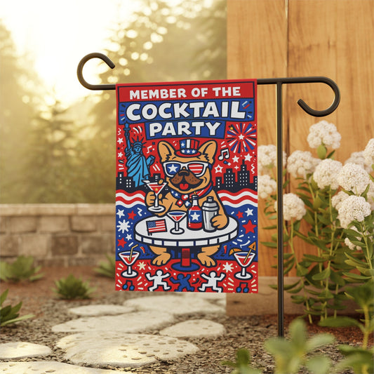 Fawn French Bulldog Election Cocktail Party Garden Flag