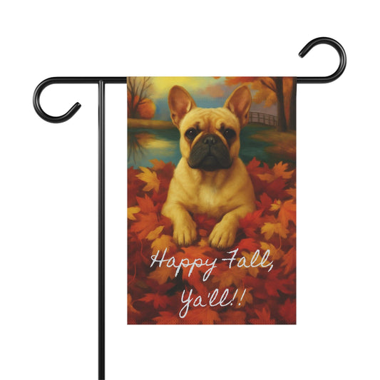 Fawn French Bulldog Fall Ya'll Garden Flag