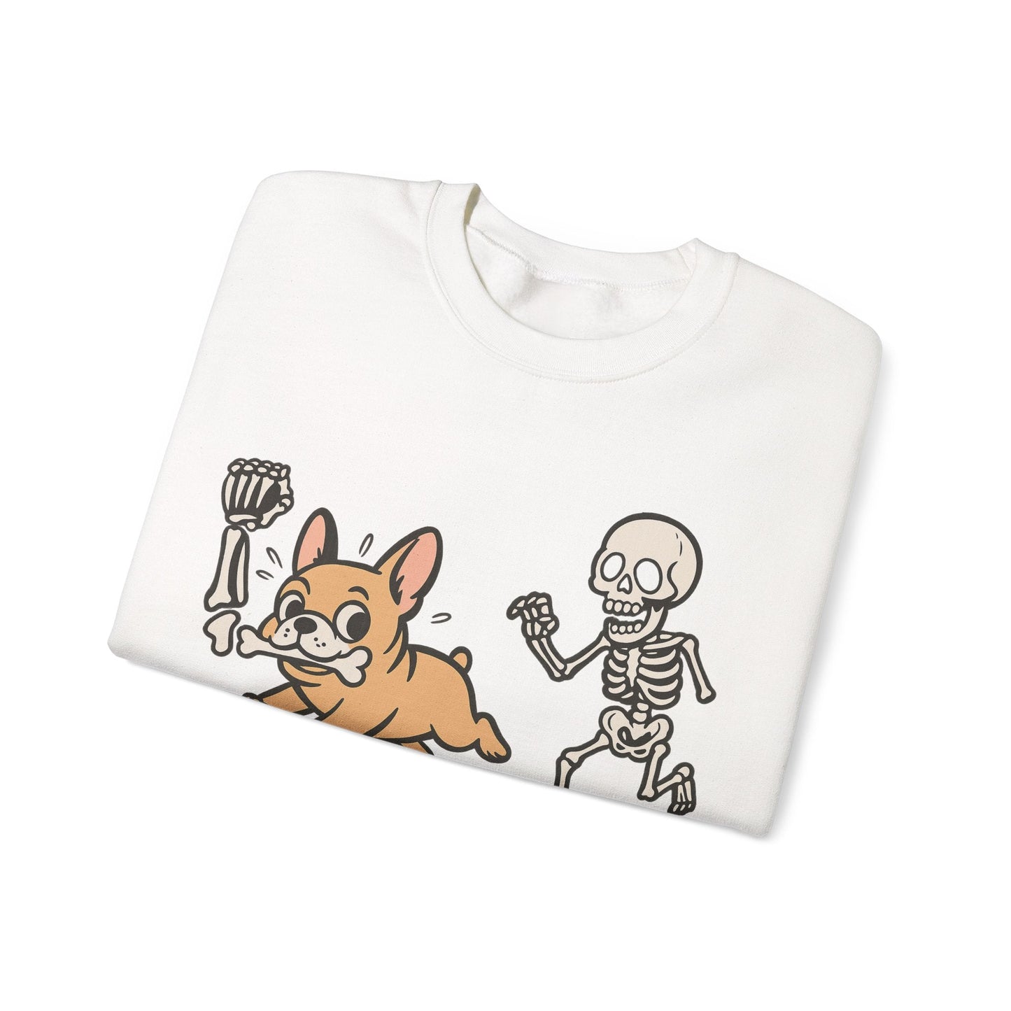 Printify Sweatshirt Fawn French Bulldog Grave Robber Sweatshirt