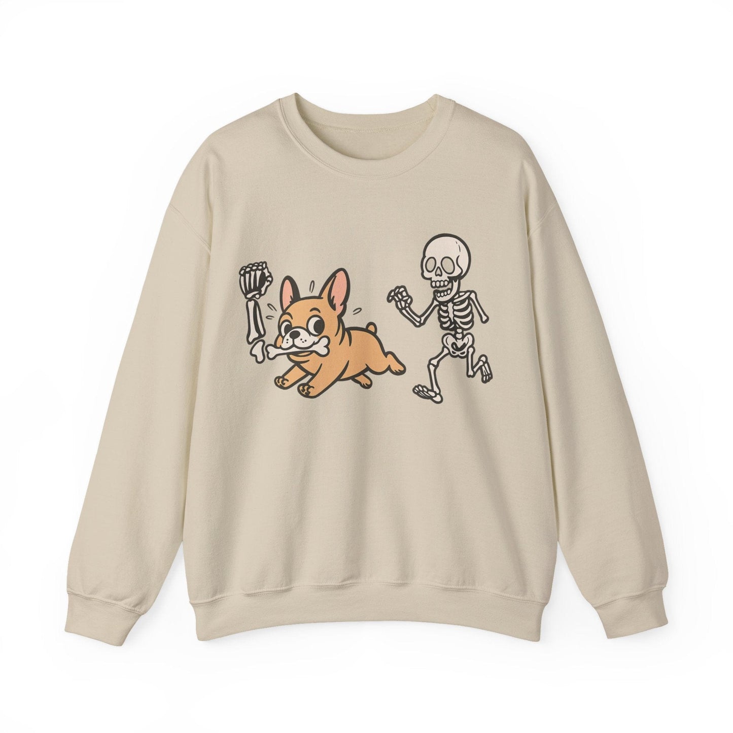 Printify Sweatshirt Fawn French Bulldog Grave Robber Sweatshirt