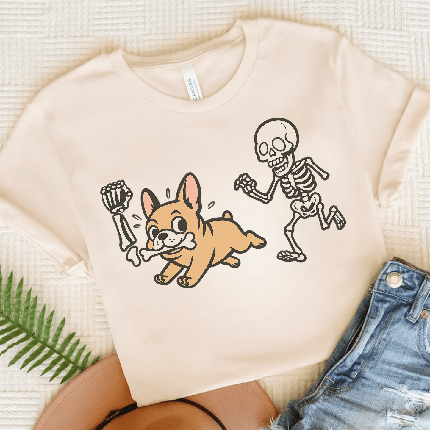 Printify T-Shirt Natural / S Fawn French Bulldog Grave Robber TShirt