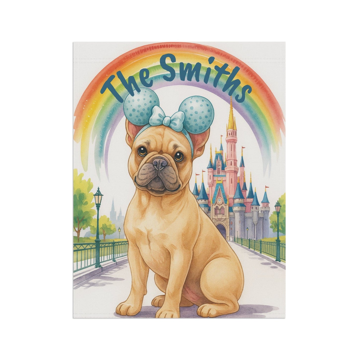 Printify Garden Flag Fawn French Bulldog Magical Kingdom Garden Flag