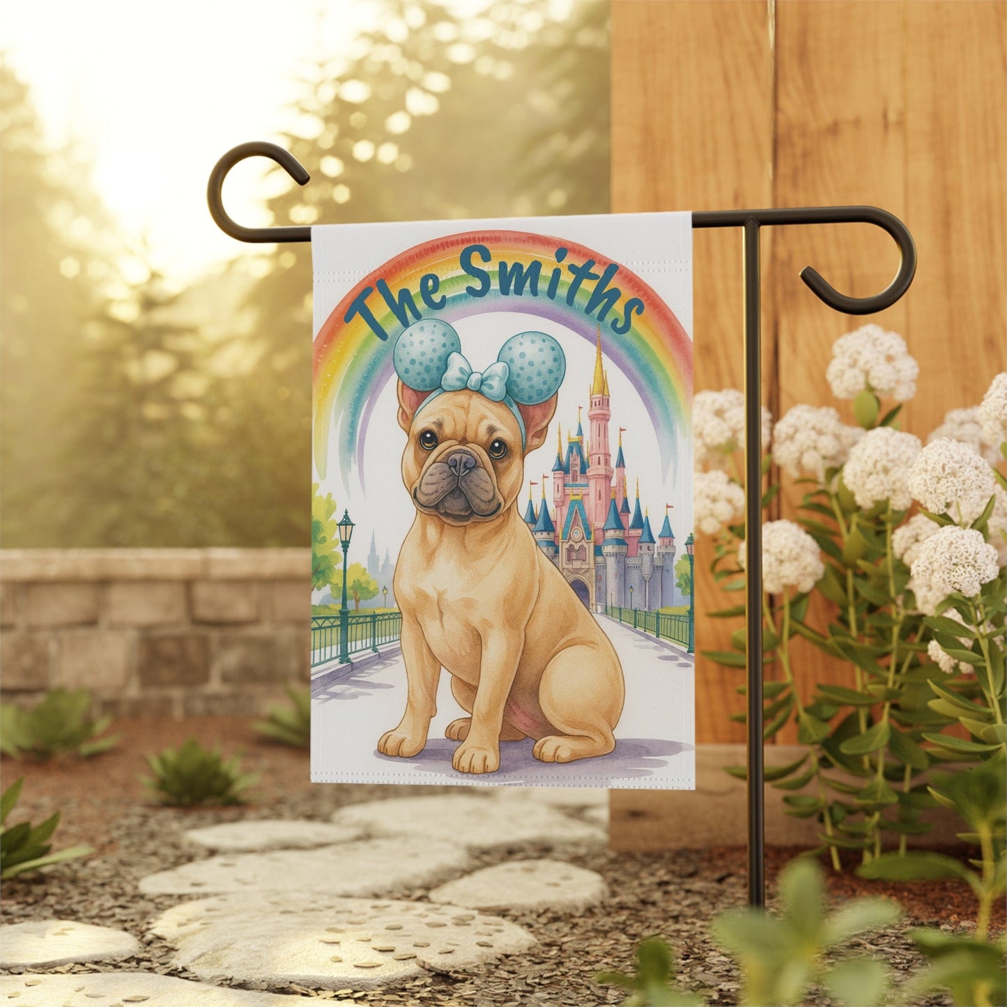 Printify Garden Flag Fawn French Bulldog Magical Kingdom Garden Flag
