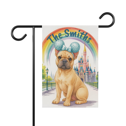 Fawn French Bulldog Magical Kingdom Garden Flag