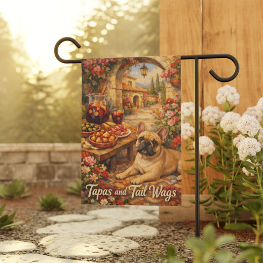 Fawn French Bulldog Spain Tapas Garden Flag