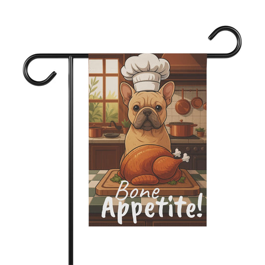 Fawn French Bulldog Thanksgiving Garden Flag