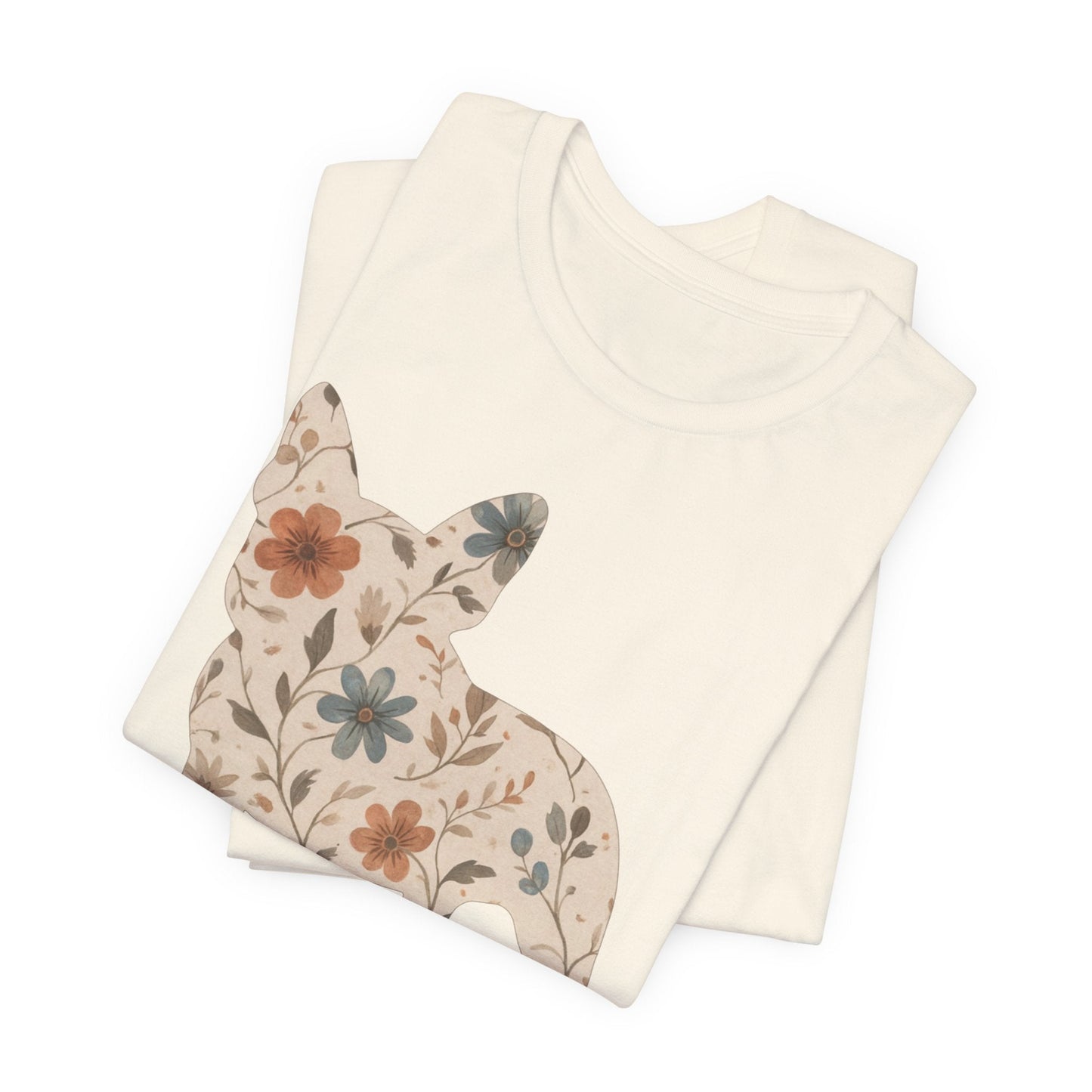 Printify T-Shirt French Bulldog Floral Silhouette TShirt
