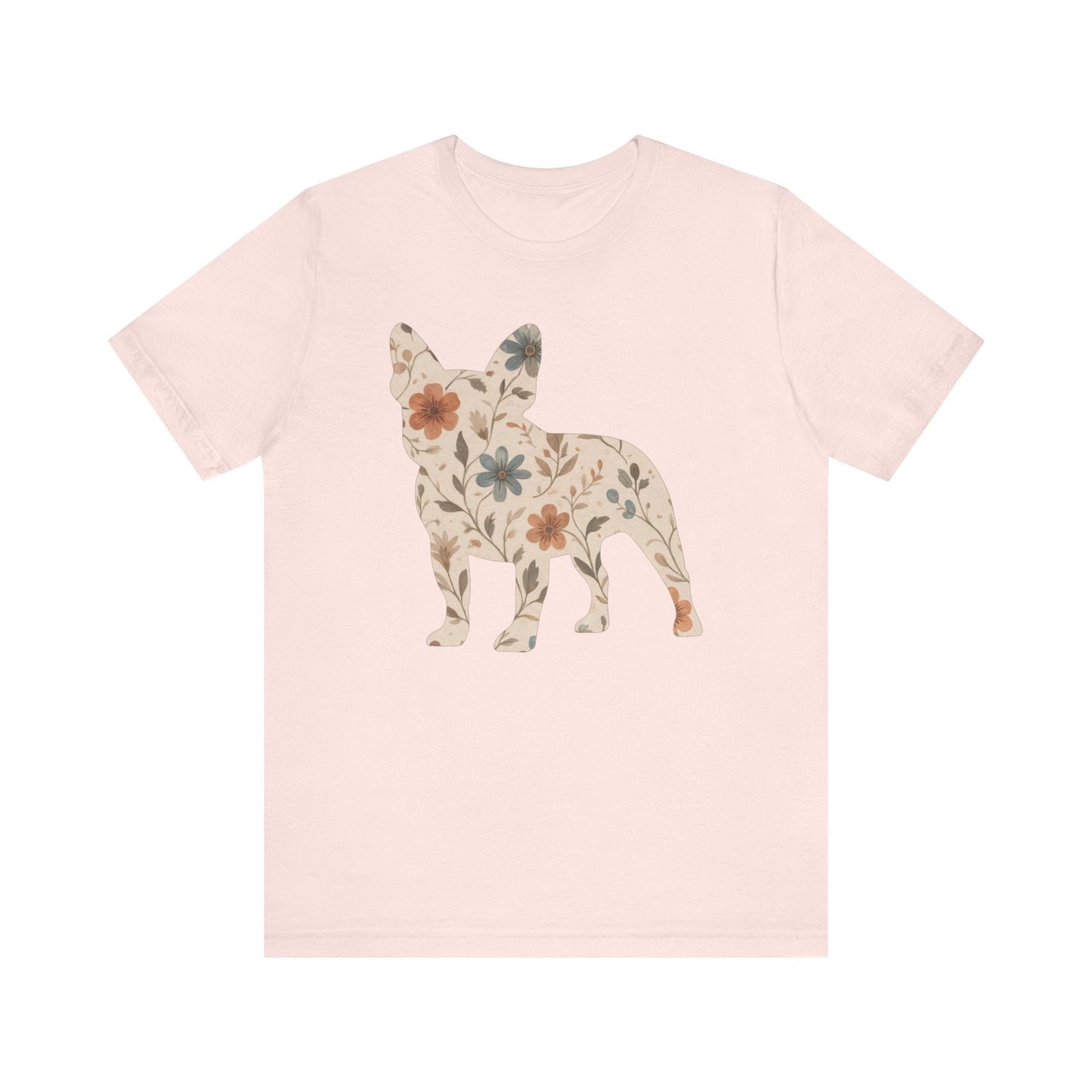 Printify T-Shirt French Bulldog Floral Silhouette TShirt