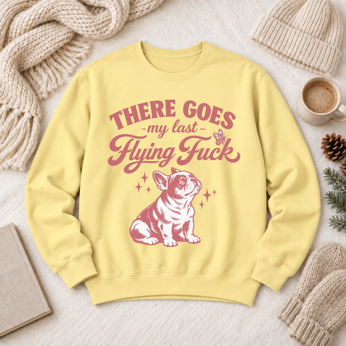 French Bulldog Last Flying Snark Unisex Sweatshirt Butter