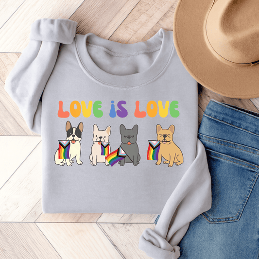 French Bulldog Pride Sweatshirt Ash