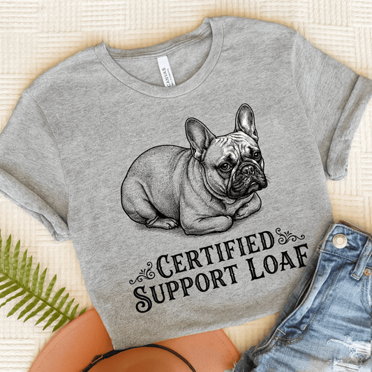 French Bulldog Support Loaf Unisex TShirt Athletic Heather