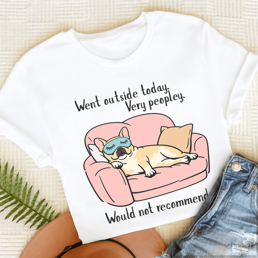 French Bulldog Too Peopley Unisex TShirt White