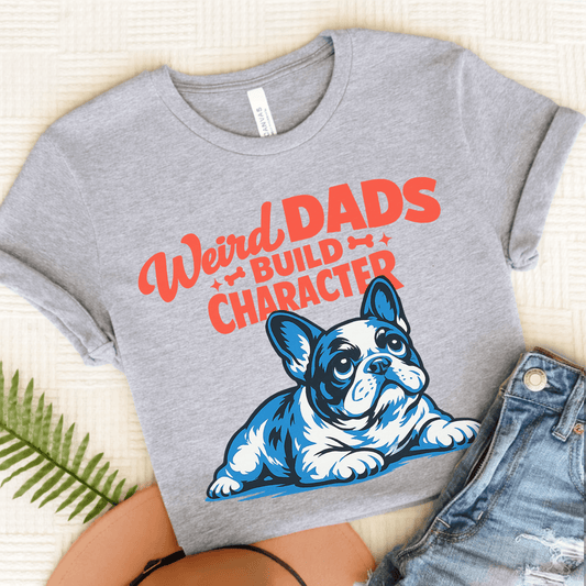 French Bulldog Weird Dads Unisex TShirt Athletic Heather
