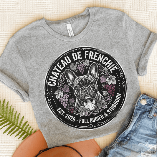 French Bulldog Wine Day Drinking Unisex TShirt Athletic Heather