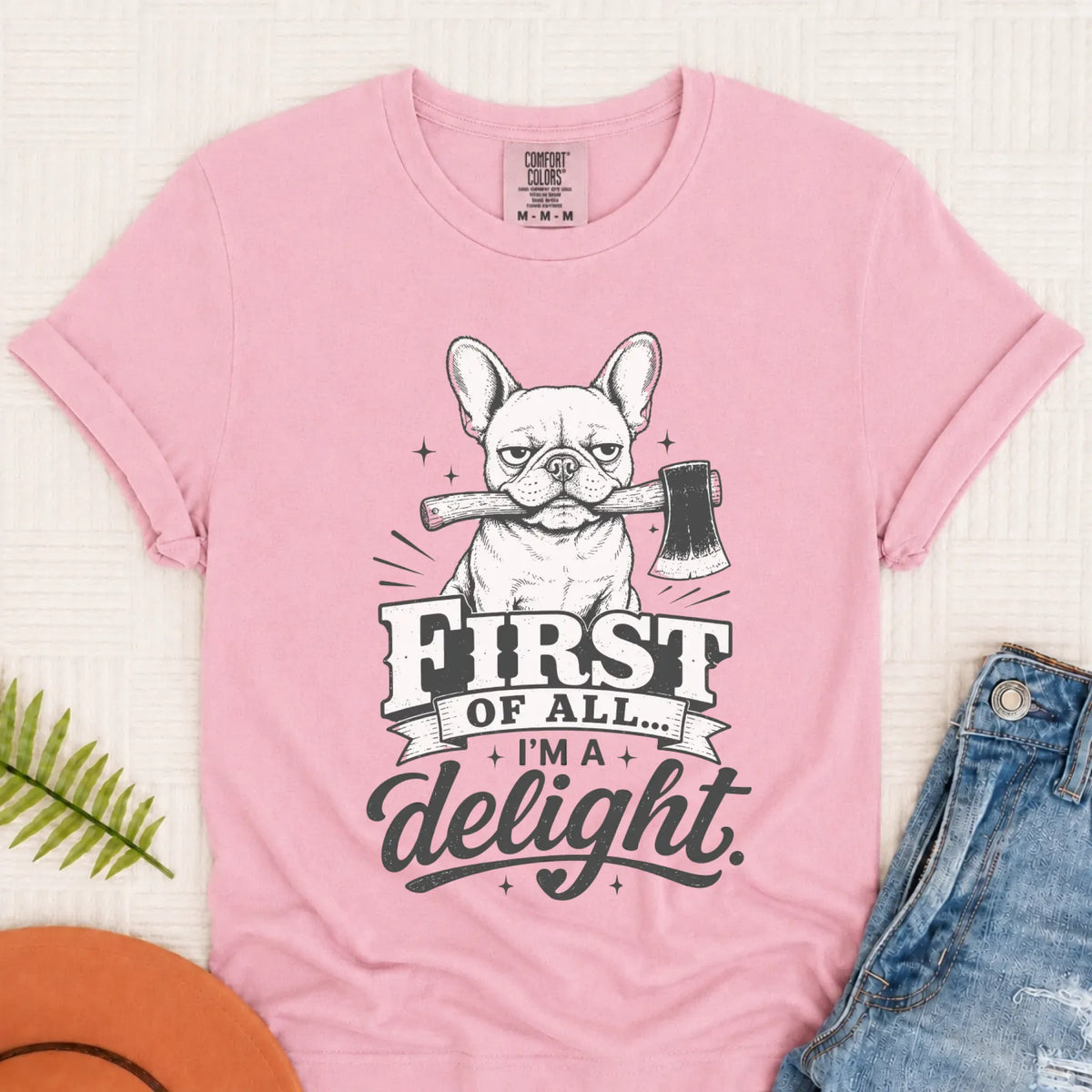 T-Shirt Blossom / S Frenchie Bulldog Funny Axe Delight Unisex TShirt