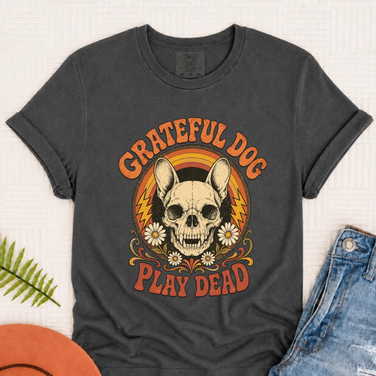 Frenchie Grateful Dog Concert Unisex Tshirt Pepper
