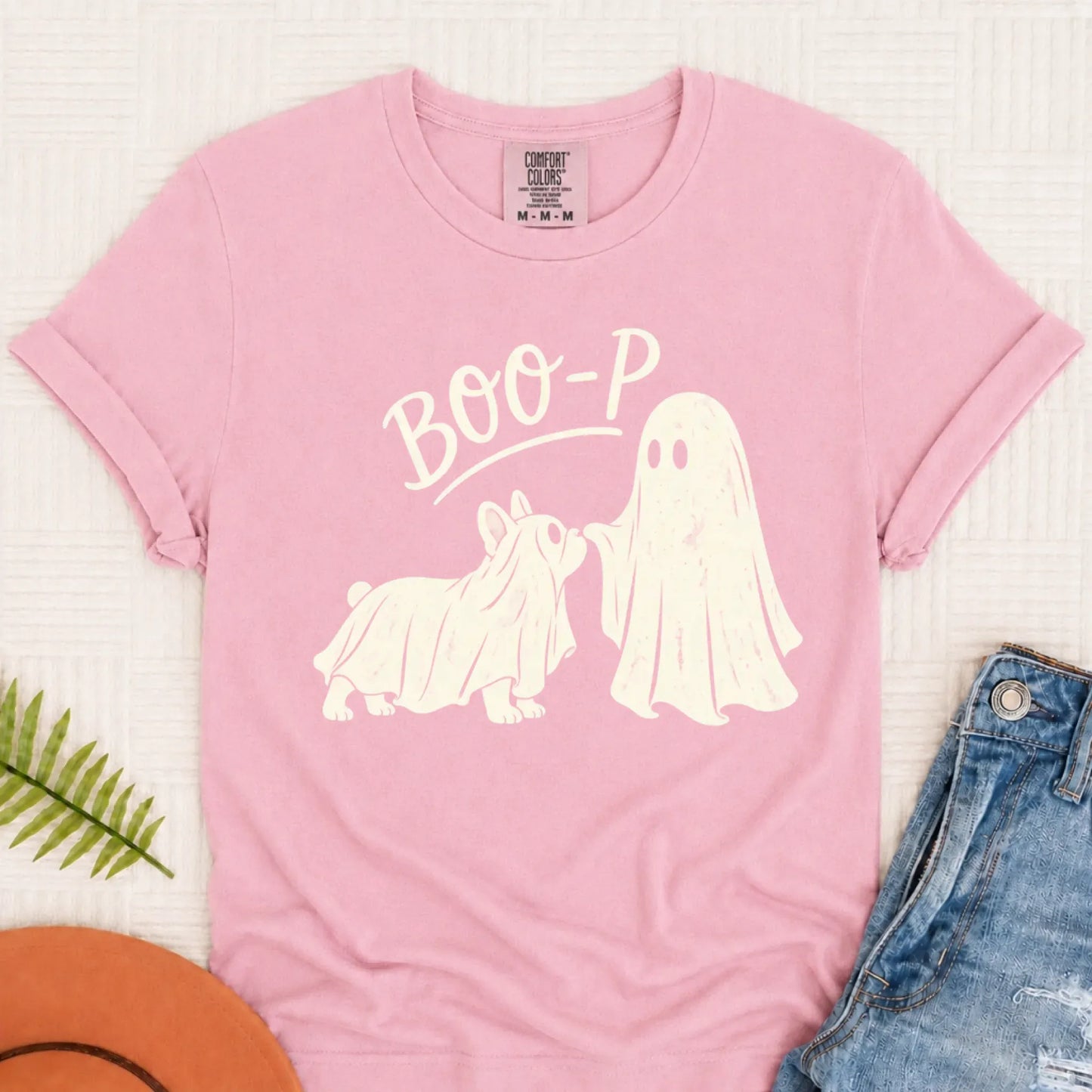 T-Shirt Blossom / S Frenchie Halloween Boop Ghost Dog Unisex Tshirt