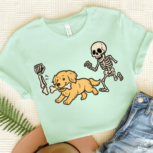 Golden Retriever Grave Robber Unisex TShirt Heather Mint