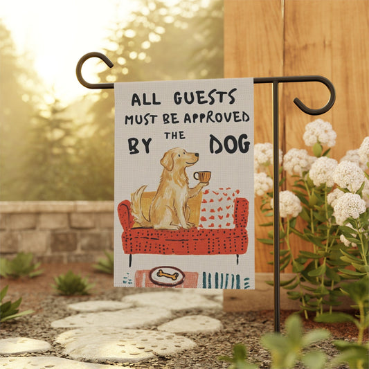Golden Retriever Guests Approved by Dog Yard Flag