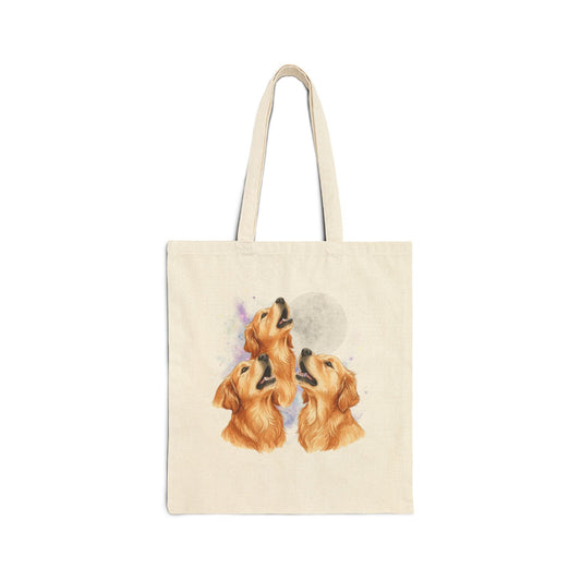 Golden Retriever Howling Tote Bag