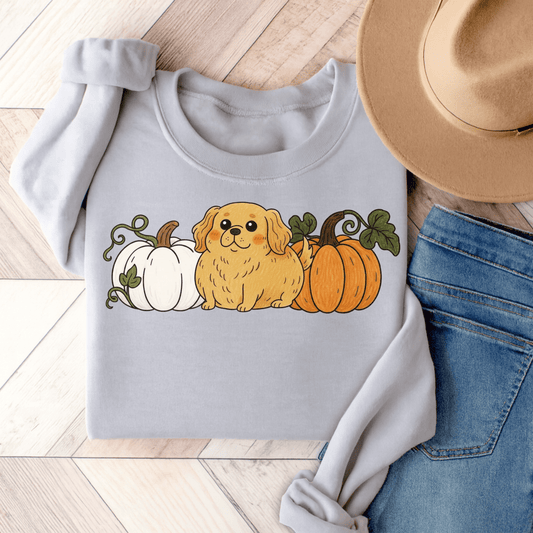 Golden Retriever Pupkin Unisex Sweatshirt Ash