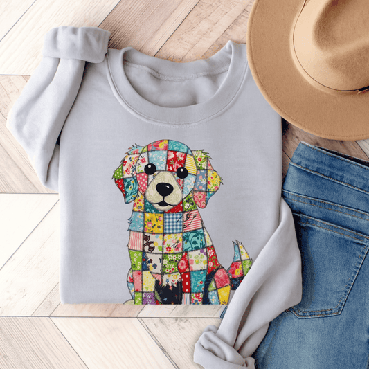 Golden Retriever Quilted Unisex Sweatshirt 3XL Sport Grey