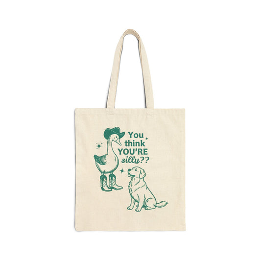 Golden Retriever Silly Goose Tote Bag